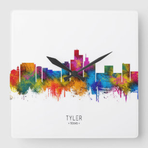 Horloge Carrée Tyler Texas Horizon