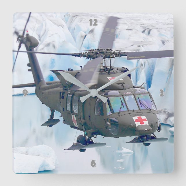 HORLOGE CARRÉE UH-60M NOIR HAWK (Recto)