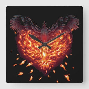 Horloge Carrée Un coeur renaît