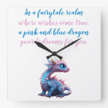 Un dragon rose et bleu vous garde des rêves
