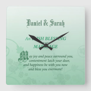 Horloge Carrée Un Mariage irlandais qui félicite