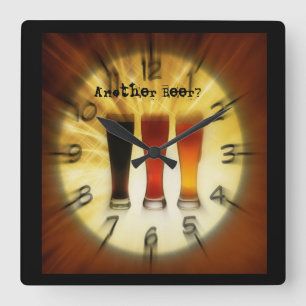 Horloge Carrée Une autre bière
