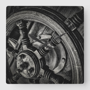 Horloge Carrée Une barre des bateaux