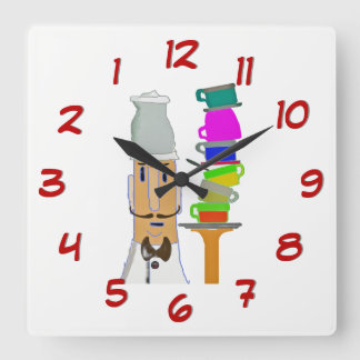 Horloge Carrée Une Coupe de plus - Retournez le temps à l'horloge