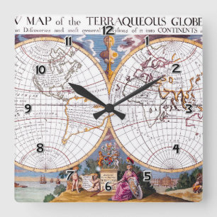 Horloge Carrée Une Nouvelle Carte De L'Horloge Terraqueuse Du Mon
