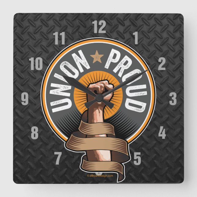 Horloge Carrée Union Proud Square Wall Clock (Recto)