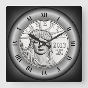 Horloge Carrée US Platinum Liberty Coin