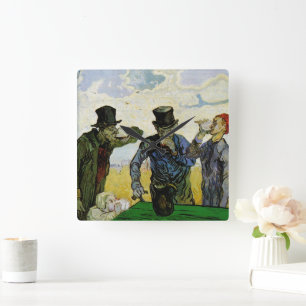 Horloge Carrée Van Gogh ; Les Boissons, Post impressionnisme Vint