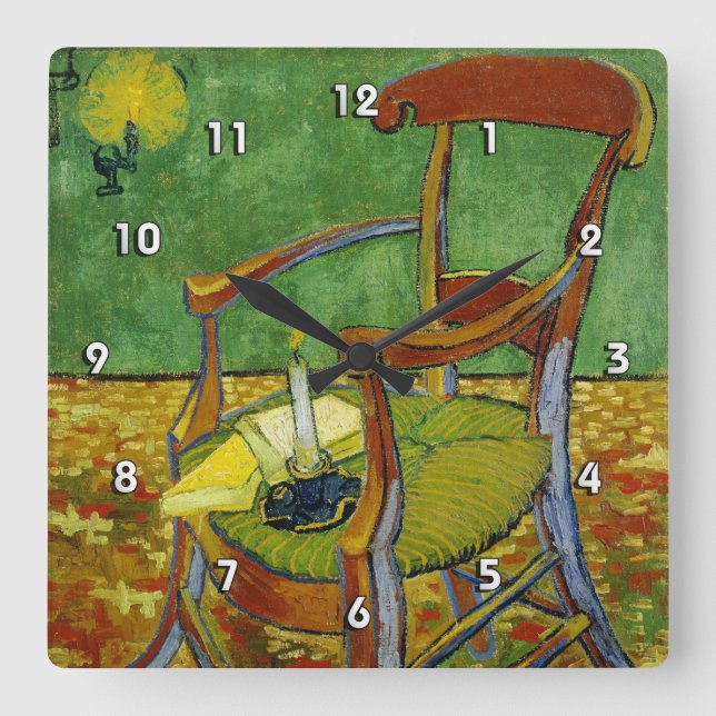 Horloge Carrée Van Gogh Paul Gauguin's Armchaise (F499) (Recto)