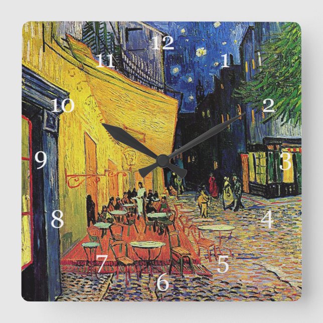 Horloge Carrée Van Gogh's famous painting (Recto)