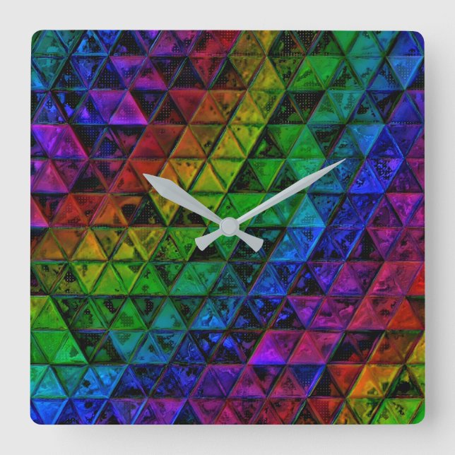 Horloge Carrée Verre de fierté (Recto)