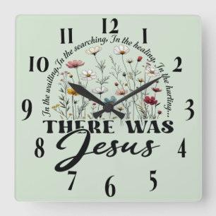Horloge Carrée Verset biblique chrétienne inspirant
