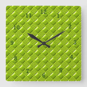Horloge Carrée Vert de chaux