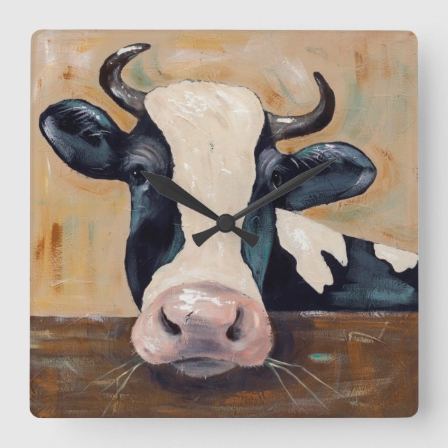 Horloge Carrée Vie agricole - Gunther the Cow (Recto)