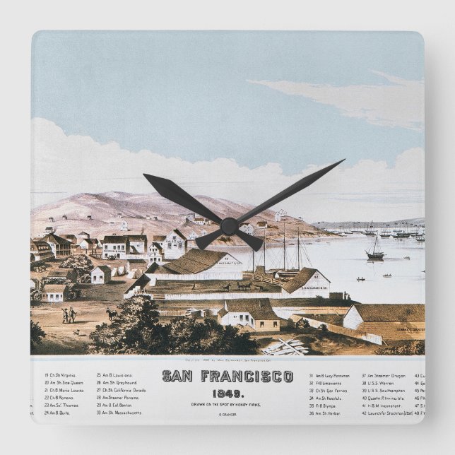 Horloge Carrée View Of San Francisco, 1849 (Recto)