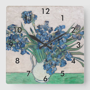 Horloge Carrée Vincent van Gogh - Irises