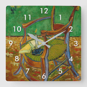 Horloge Carrée Vincent van Gogh - Le fauteuil de Paul Gauguin