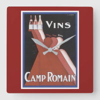"Vins" vintage wine poster ad "Camp Romain"
