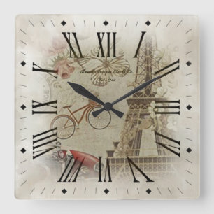 Horloge Carrée Vintage