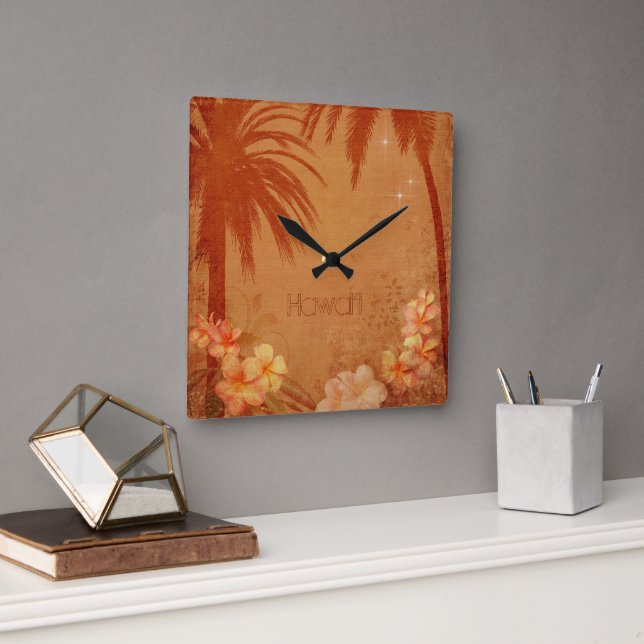 Horloge Carrée Vintage (Bureau)
