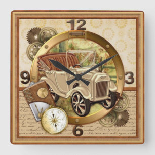 Horloge Carrée Vintage