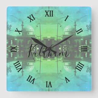 Horloge Carrée Vintage Iraq Baghdad Gas station at mosque