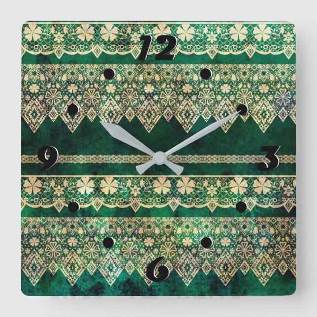 Horloge Carrée Vintage lace (Recto)