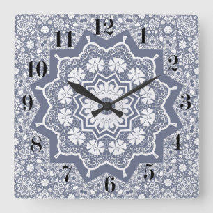Horloge Carrée Vintage lace