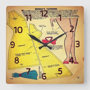 Horloge Carrée Vintage Ladys