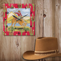 Vintage Western Cowboy Rodeo Art Wild West Thème