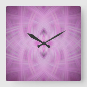 Horloge Carrée VIOLET - Art fractal -
