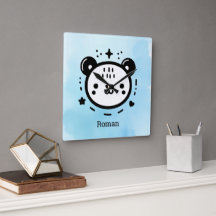 Visage d'ours mignon Kawaii - Ligne d'art minimali