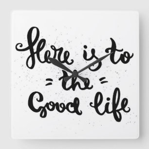 Horloge Carrée Voici À La Bonne Vie