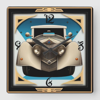 Horloge Carrée Voiture rétro Art déco