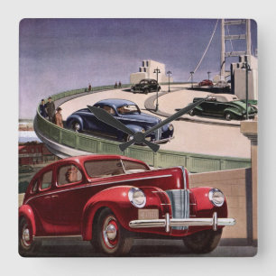 Horloge Carrée Voitures Anciennes, Circuit de Berlines Classiques