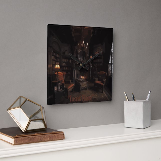 Horloge Carrée Volumes maudits (Bureau)