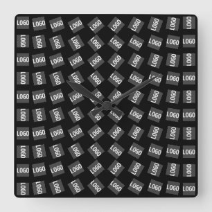Horloge Carrée Votre logo   Logo unique, conception ou modèle d'i