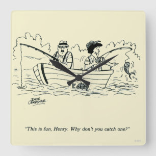 Horloge Carrée Voyage de pêche