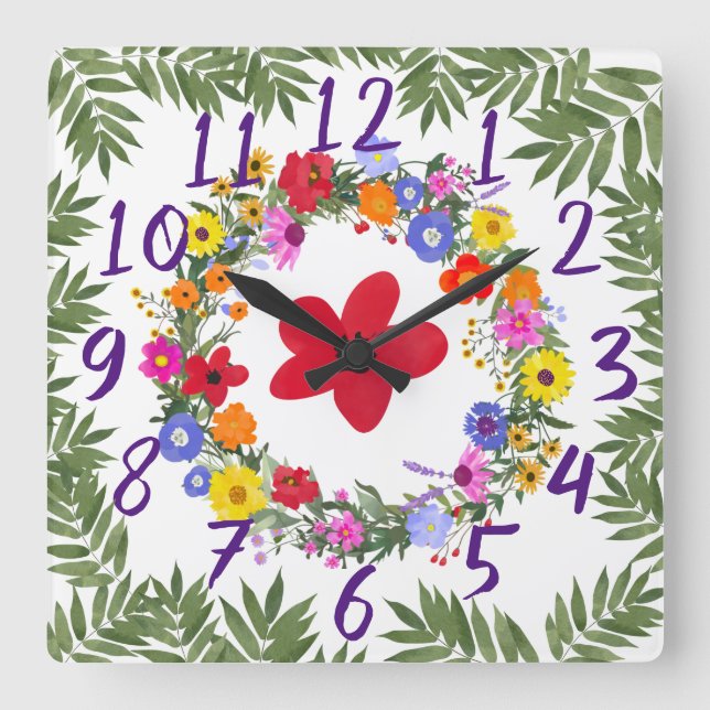 Horloge Carrée Wall Clock (Recto)