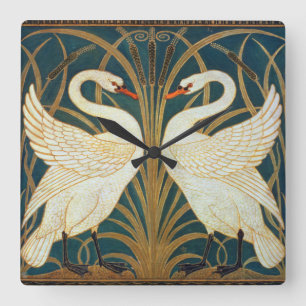 Horloge Carrée Walter Crane Swan