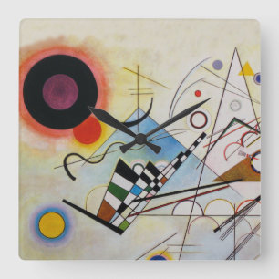 Horloge Carrée Wassily Kandinsky - Composition 8 - Type fonctionn