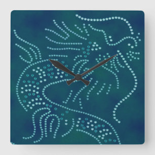 Horloge Carrée Water Dragon
