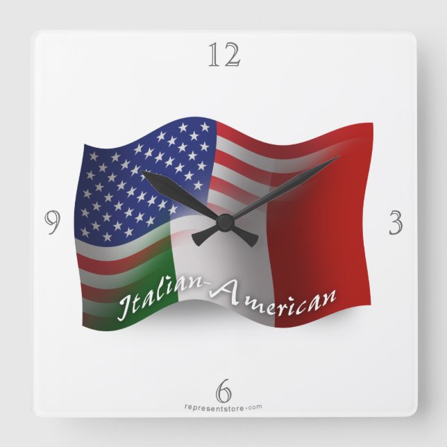 Horloge Carrée Waving Flag (Recto)