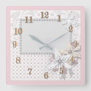 Horloge Carrée Wedding bouquet