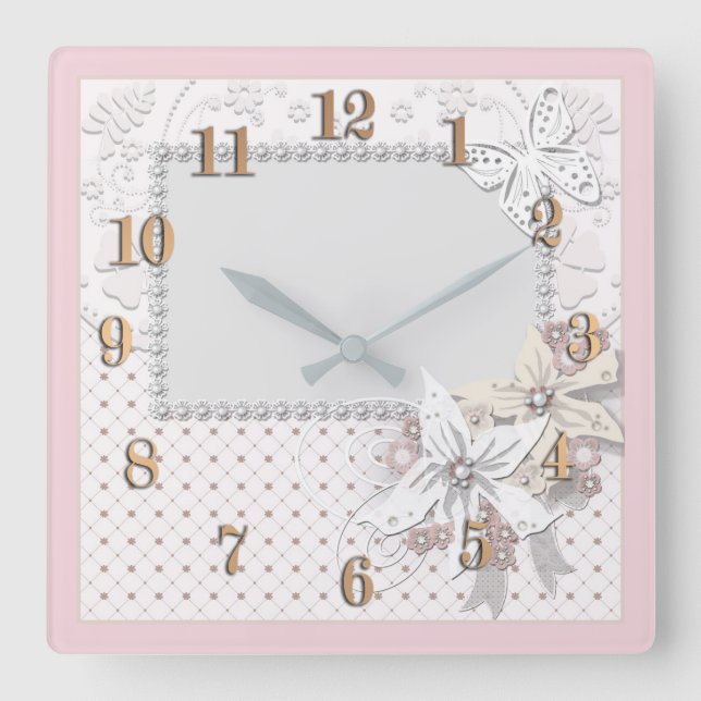 Horloge Carrée Wedding bouquet (Recto)