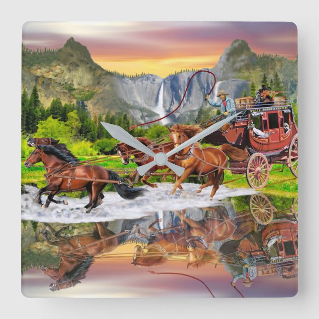 HORLOGE CARRÉE WELLES FARGO STAGECOACH (Recto)