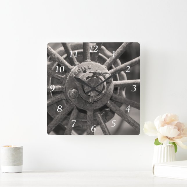 Horloge Carrée Wheel (Maison)