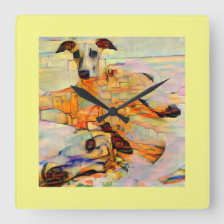 Horloge Carrée Whippet