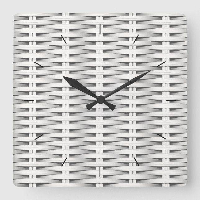 Horloge Carrée White cane (Recto)