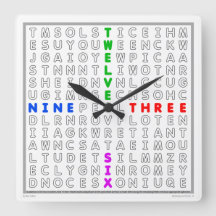 Word Search Clock, downloadable puzzle (color)